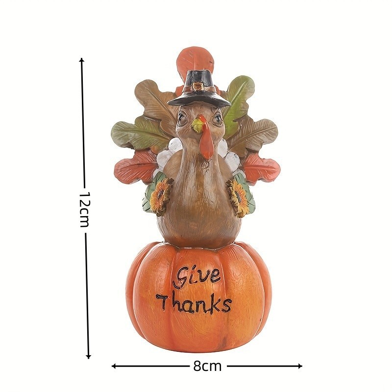 Thanksgiving turkey resin crafts Harvest Festival party decoration ornaments