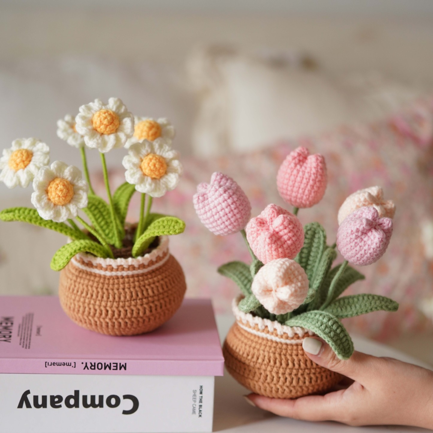 Handmade Crochet Flower Pot