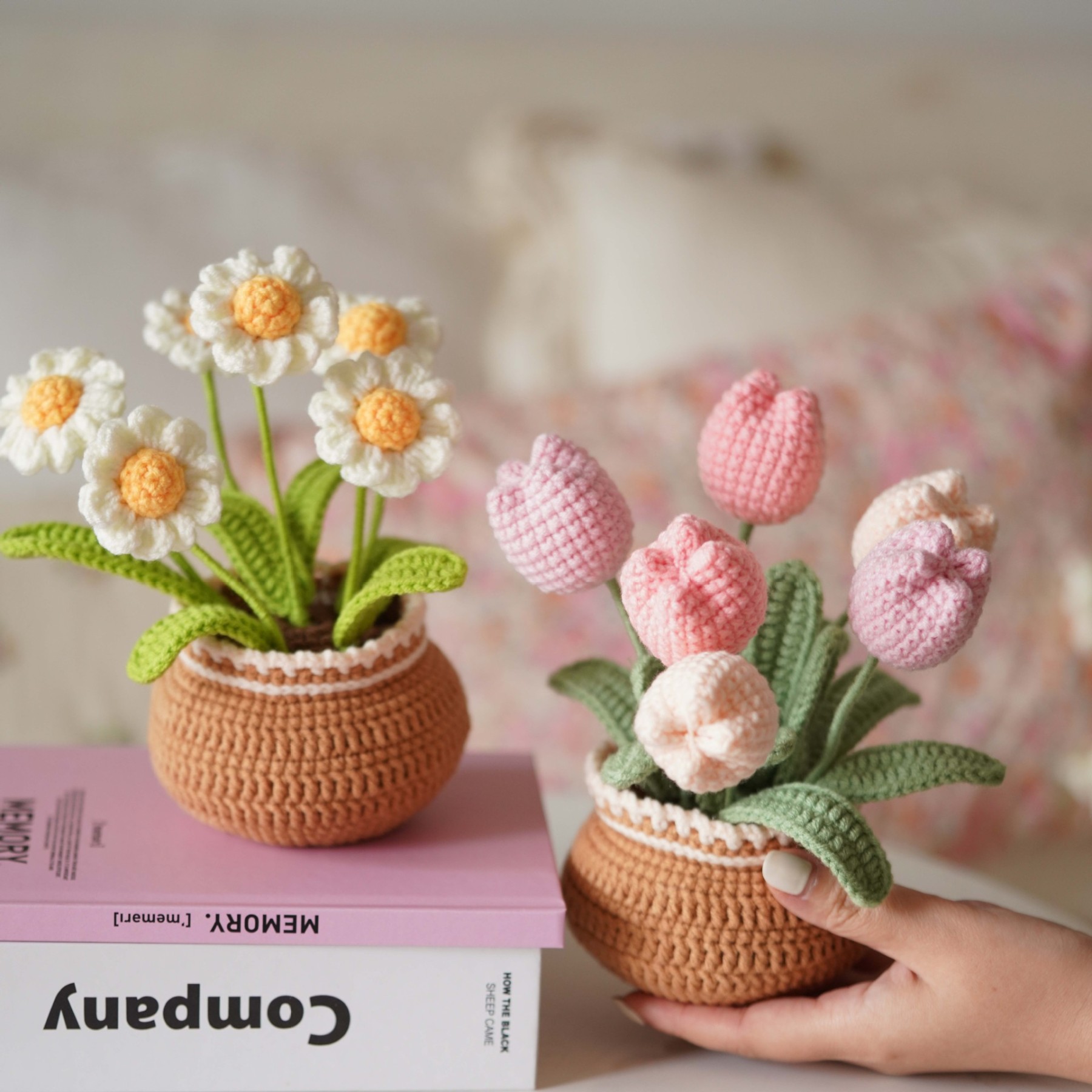Handmade Crochet Flower Pot
