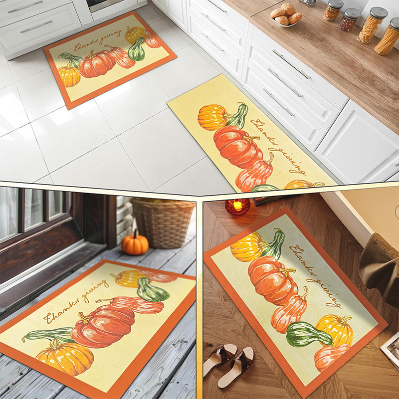 Grateful floor mat, kitchen and bathroom door absorbent non slip mat, bathroom floor mat, entrance door mat