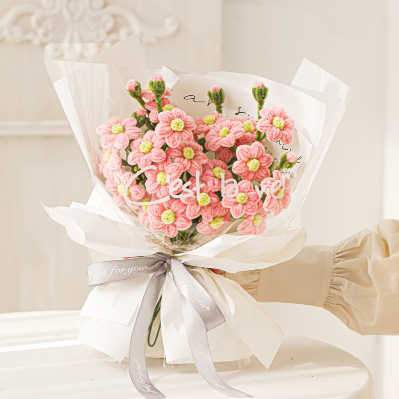 Handmade Twist Rod DIY Bouquet Faux Rose