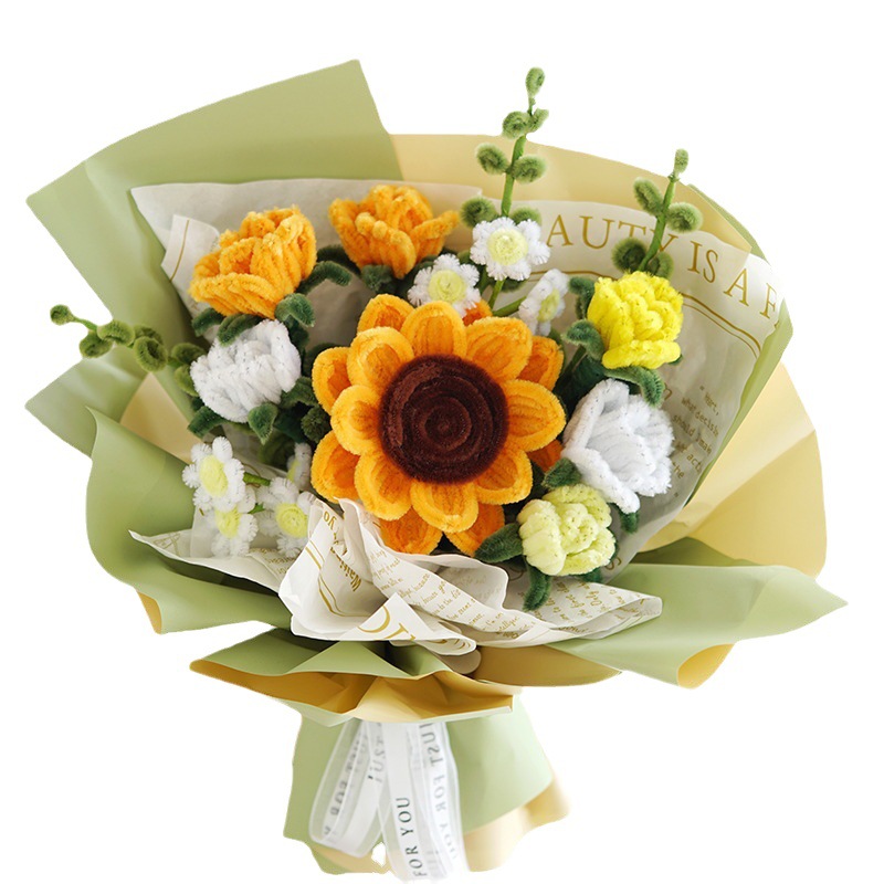 Handmade Twisted Rod Bouquet DIY Material Package Fabric Flower Flower Flower Fabric Gift