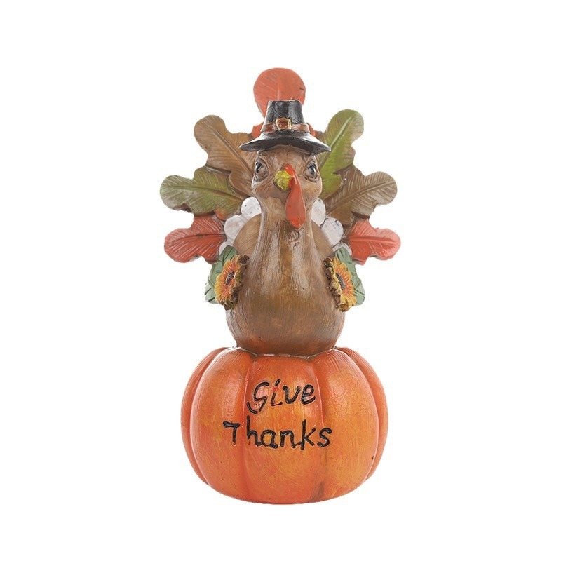 Thanksgiving turkey resin crafts Harvest Festival party decoration ornaments