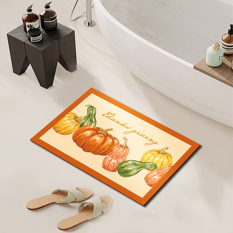 Grateful floor mat, kitchen and bathroom door absorbent non slip mat, bathroom floor mat, entrance door mat