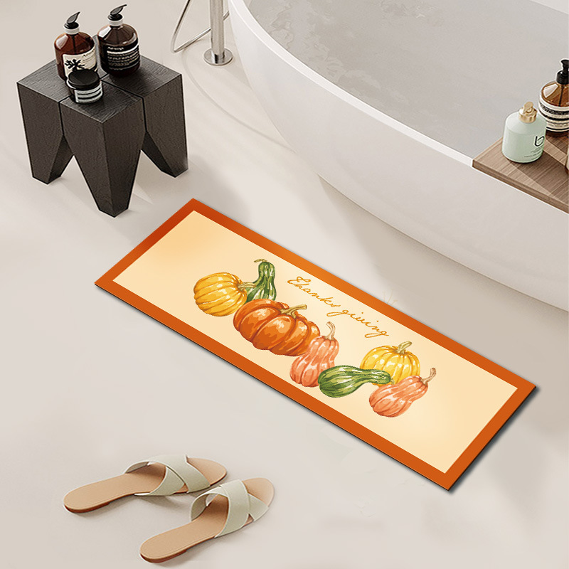 Grateful floor mat, kitchen and bathroom door absorbent non slip mat, bathroom floor mat, entrance door mat