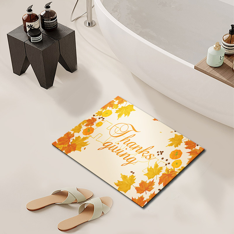 Grateful floor mat, kitchen and bathroom door absorbent non slip mat, bathroom floor mat, entrance door mat