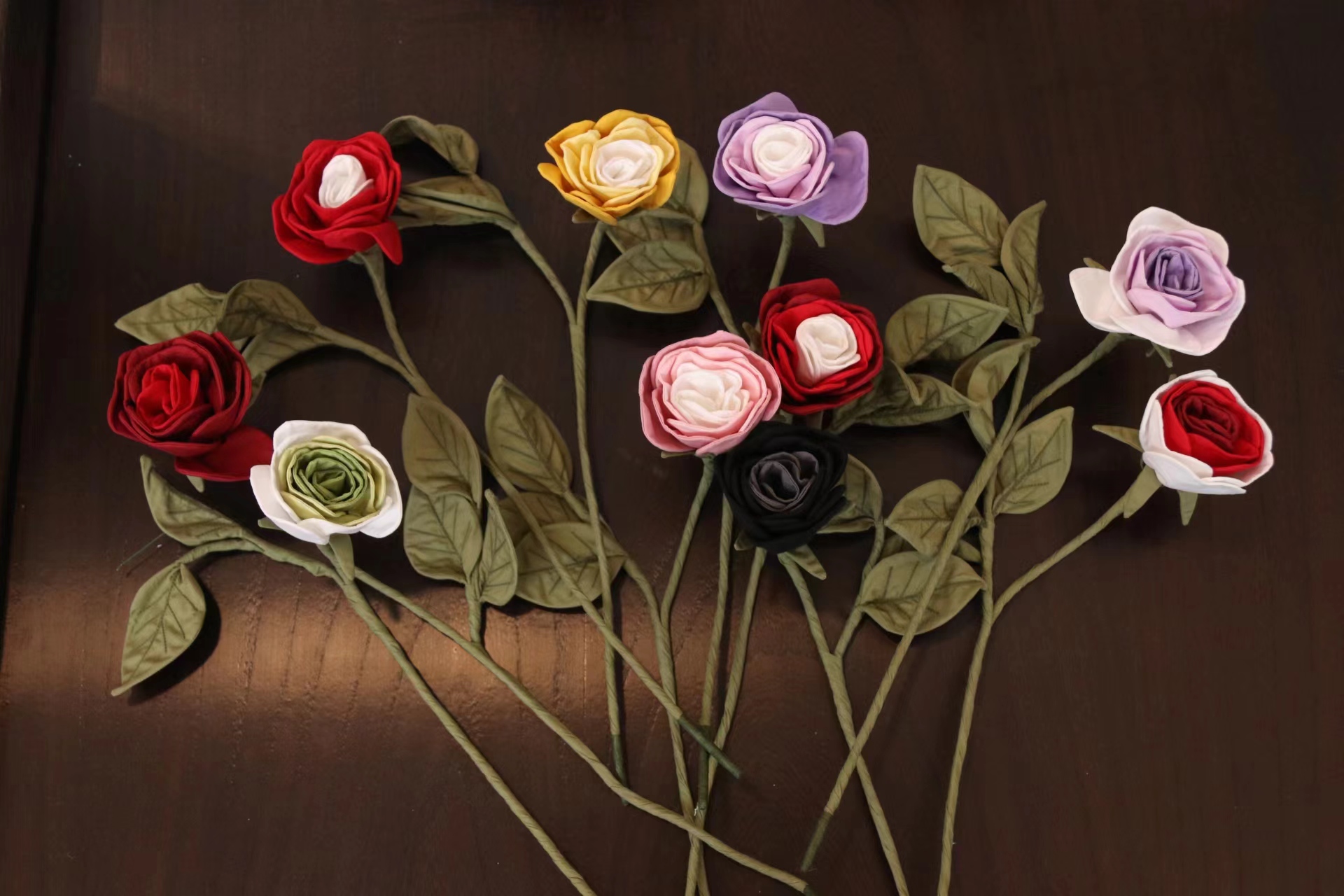 Tie-Dyed Fabric Flowers