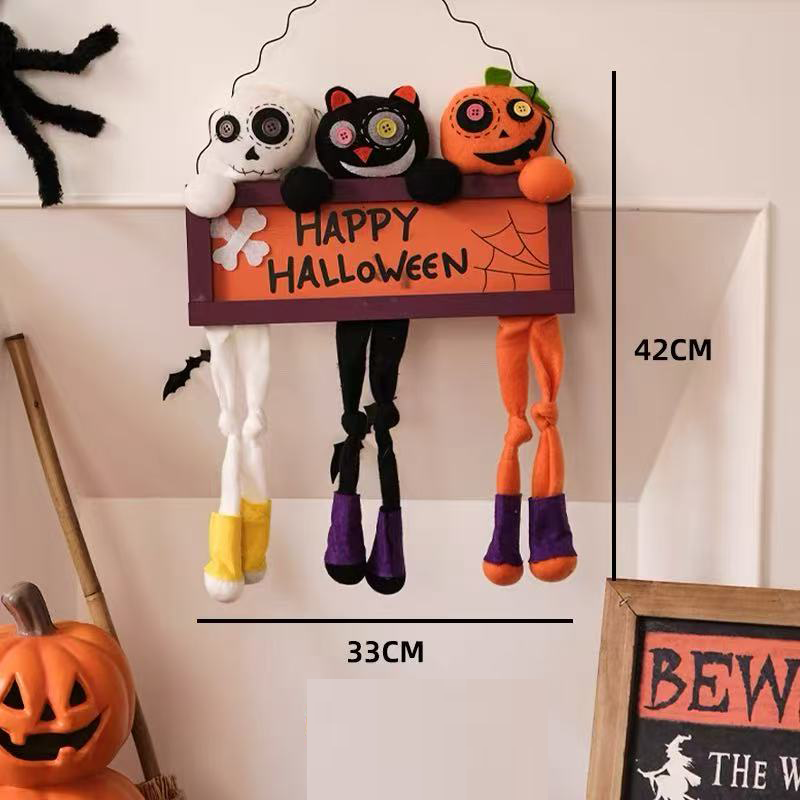 16 inch Halloween Decor Pumpkin Hanging Ghost Pendant Wall Decoration