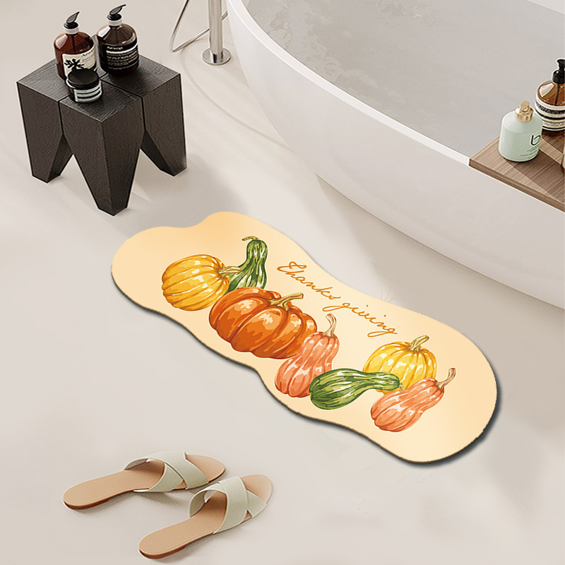 Grateful floor mat, kitchen and bathroom door absorbent non slip mat, bathroom floor mat, entrance door mat