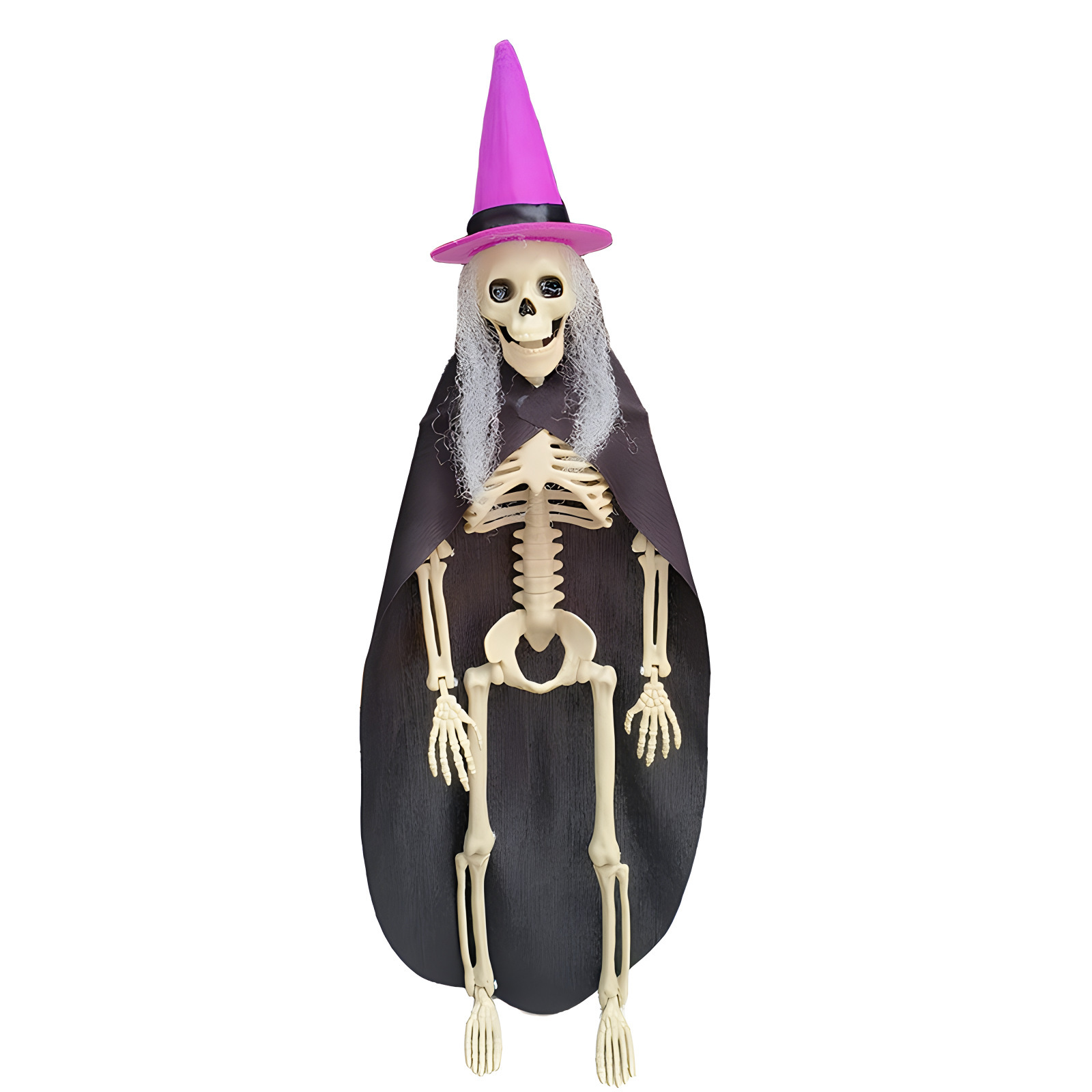 40cm Purple Hat Witch Skeleton