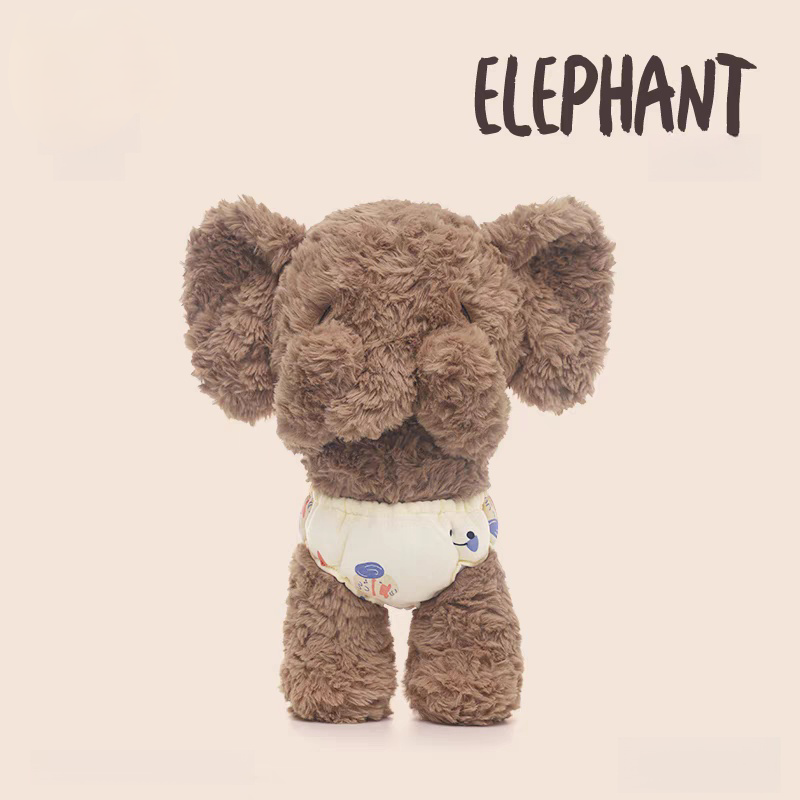 Shy Elephant Plush Toy with Outfits – Ultra Soft Dressable Stuffed Animal for Adults Cute & Collectible Bashful Doll Figures Gift for Anxiety Relief and Home Decor