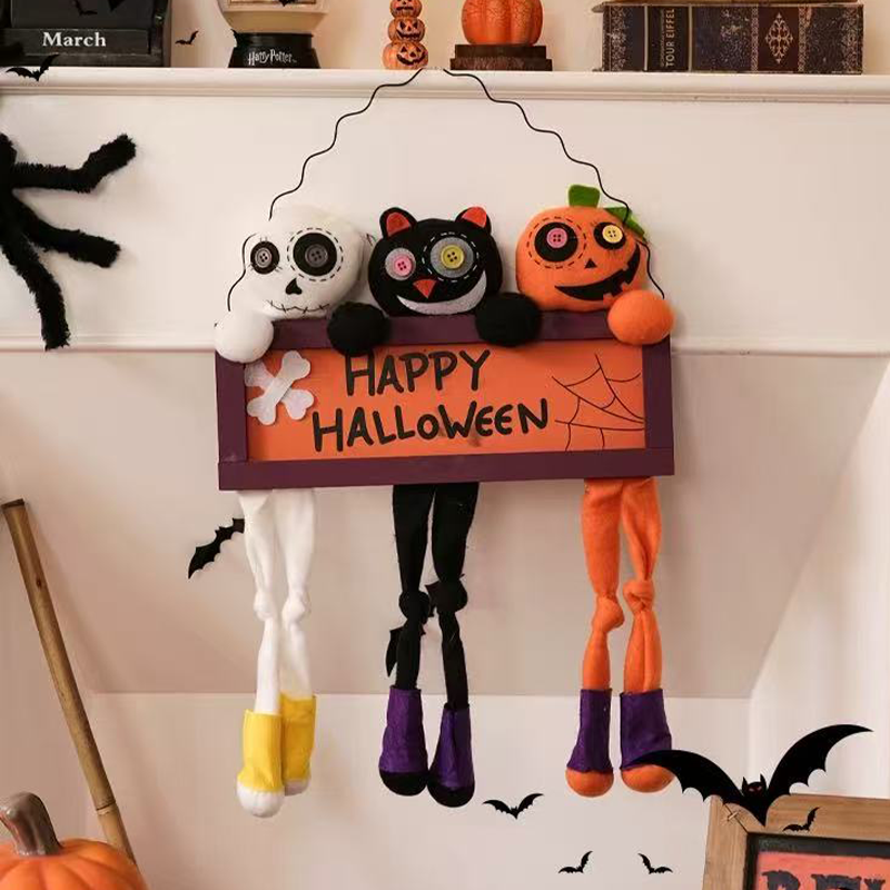 16 inch Halloween Decor Pumpkin Hanging Ghost Pendant Wall Decoration