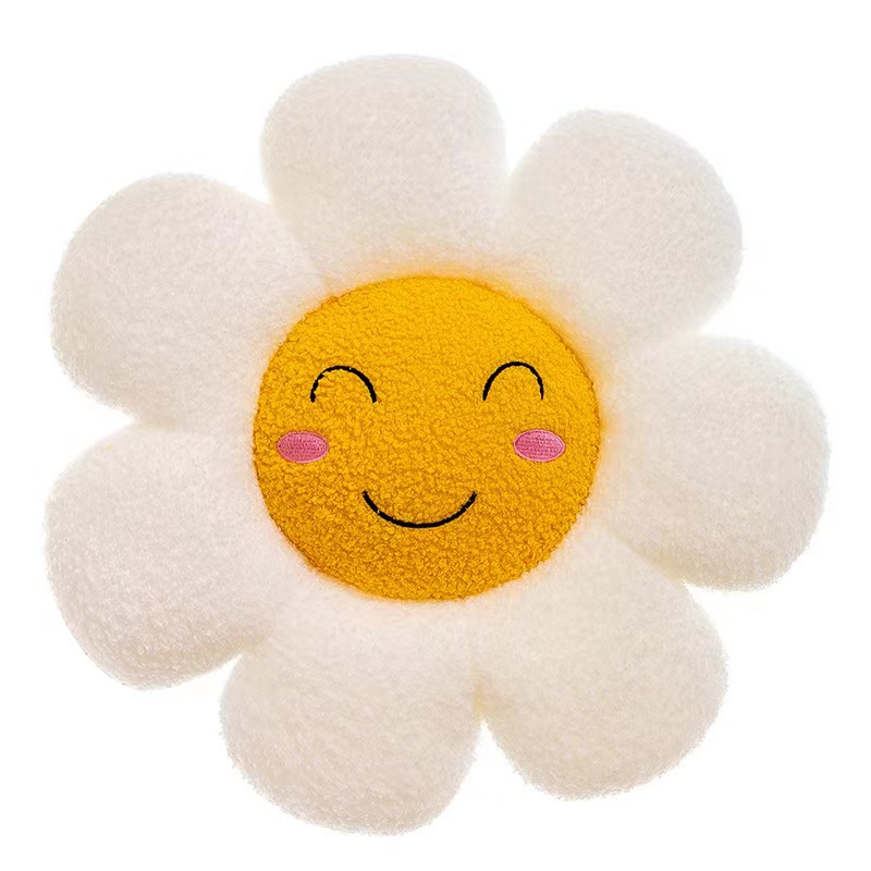 Giant Sunflower Throw Pillow Stuffed Toy Soft Sofa Cushion with smile