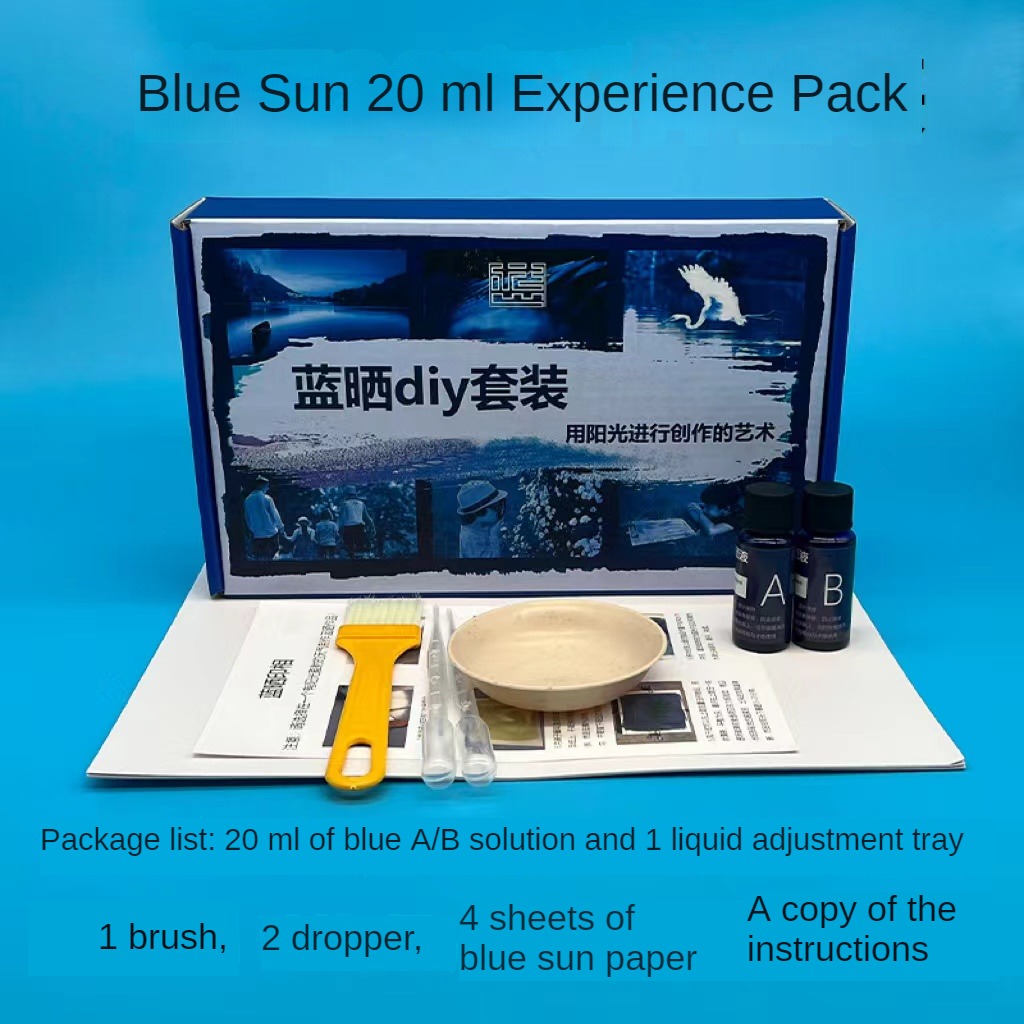 Blue Drying DIY Kits Blue Drying Liquid Printing Paper Pigment Painting Personalized Gift Art Supplies-Apripex