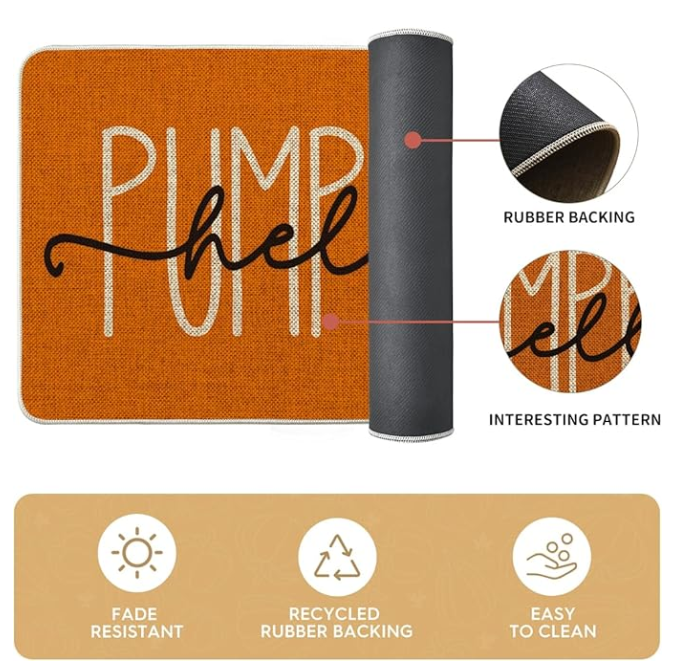 Kitchen Rug Long Lasting Skid Proof Quick Clean Fashionable Decor Mat Autumn home decoration