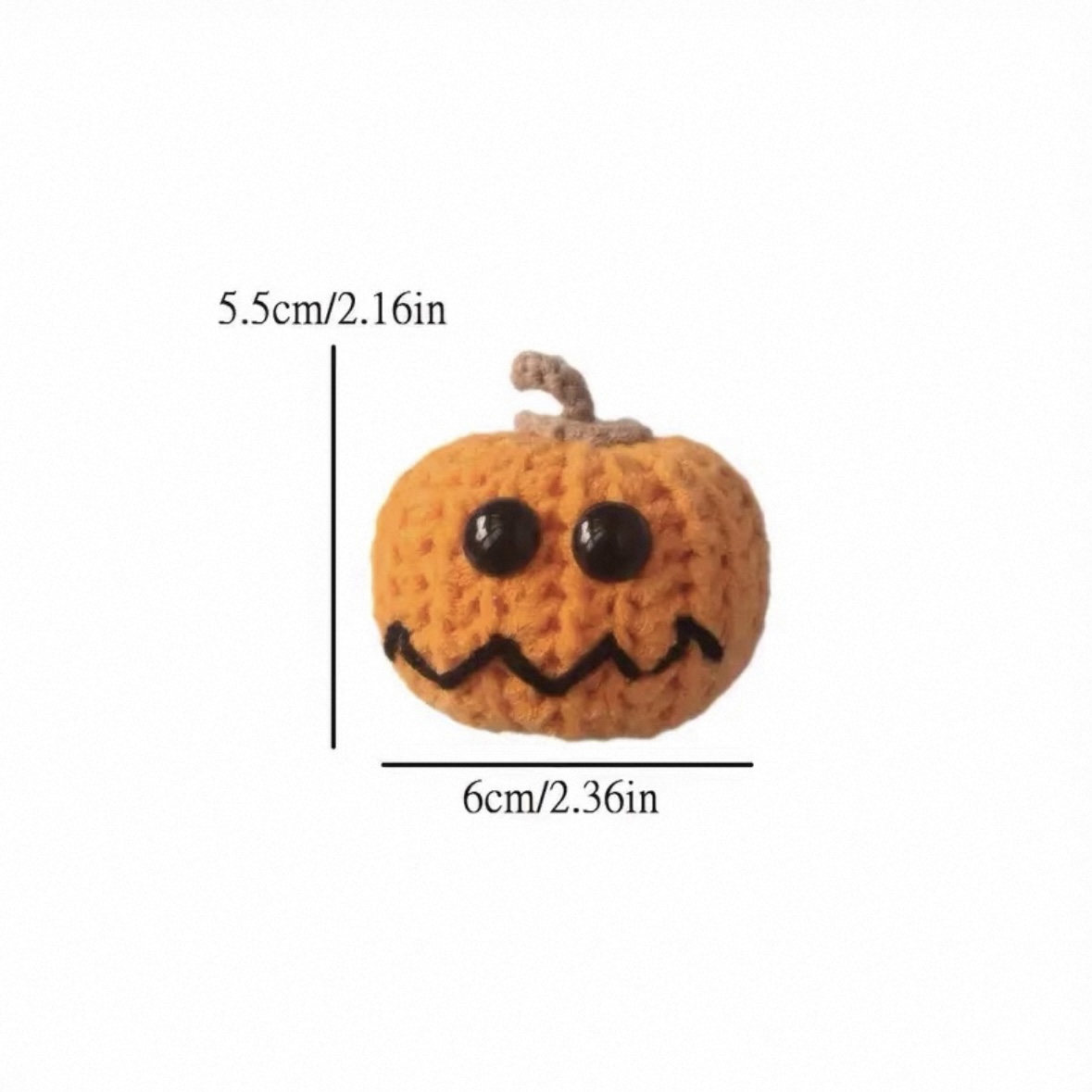 Emotional support Pumpkin crochet Pumpkin Handmade food themed Decor Positive message Pendant