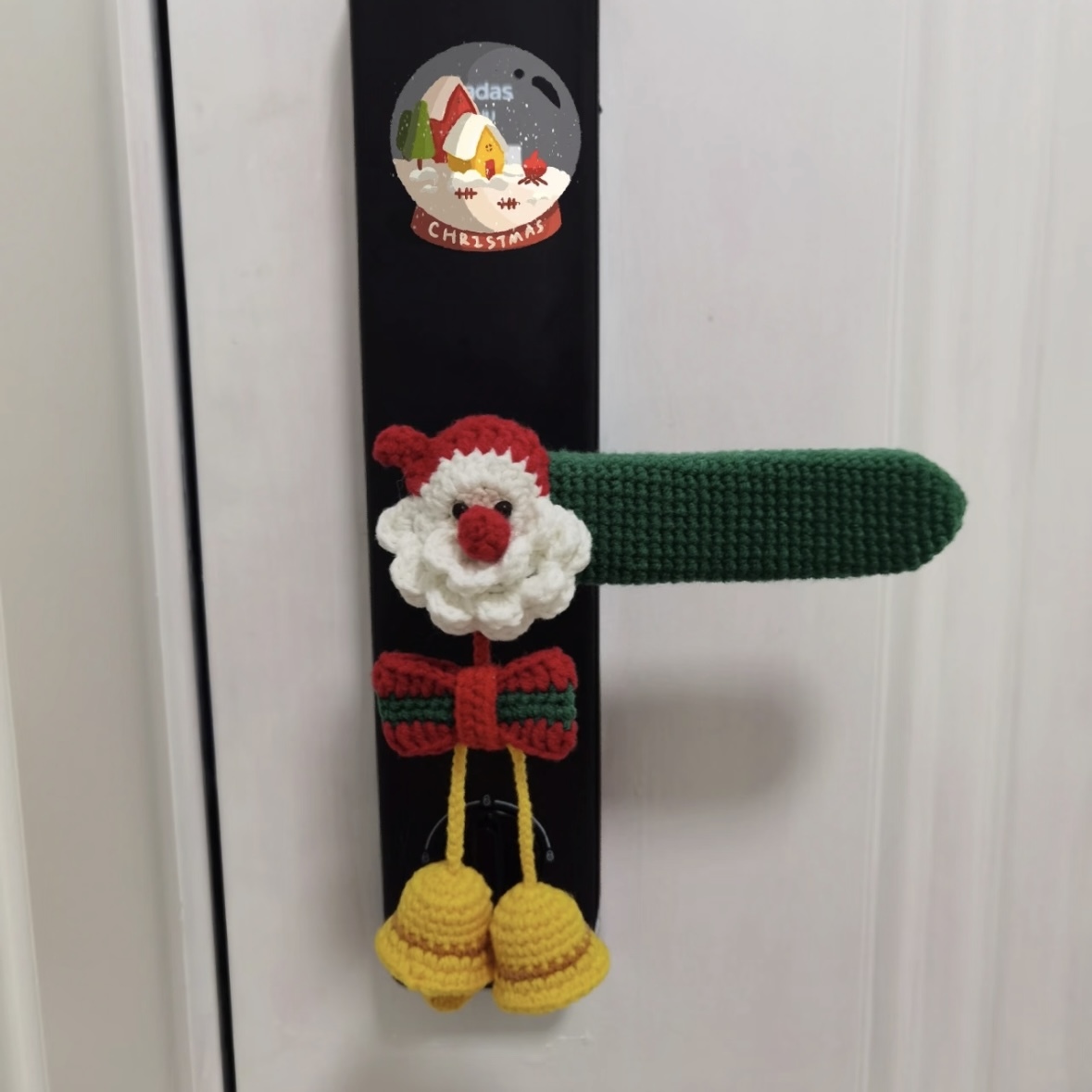 Door handle protective cover Santa Claus crochet protective cover creative handle