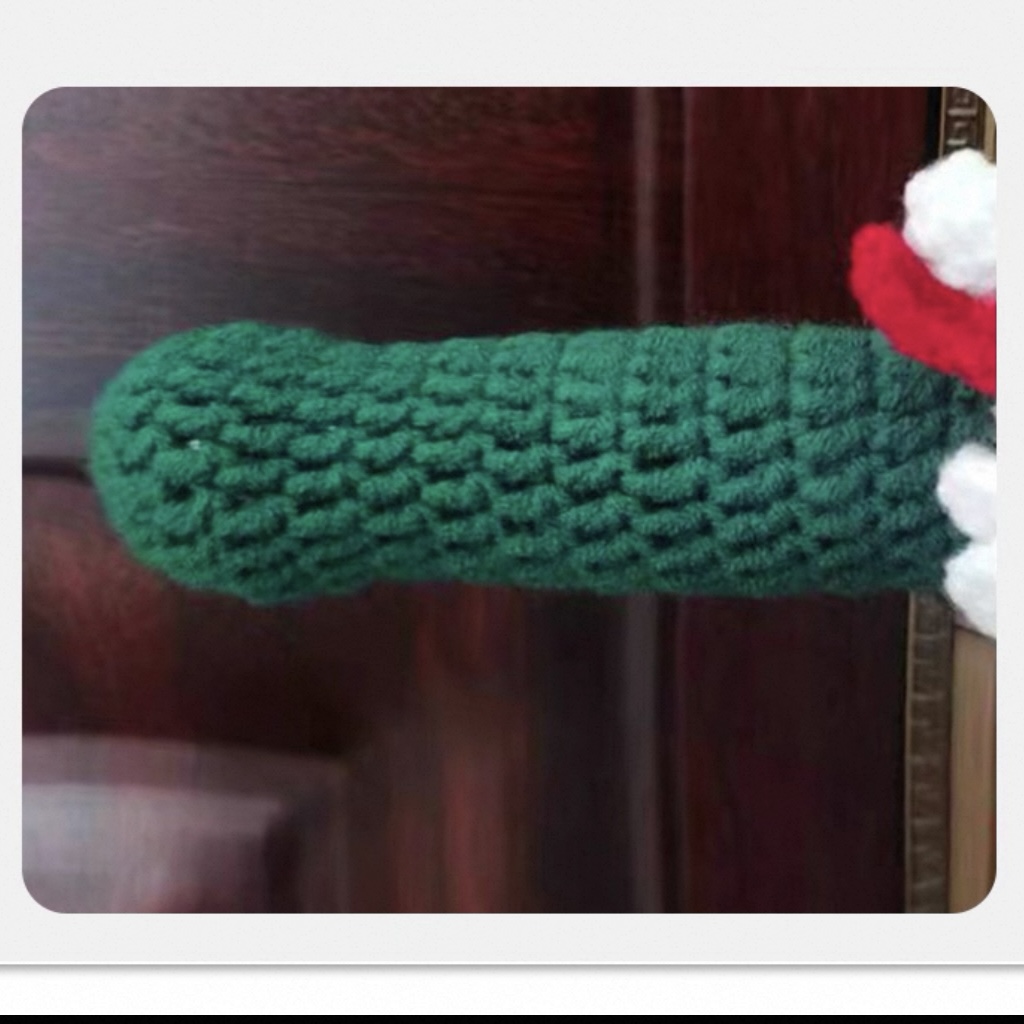 Door handle protective cover Santa Claus crochet protective cover creative handle
