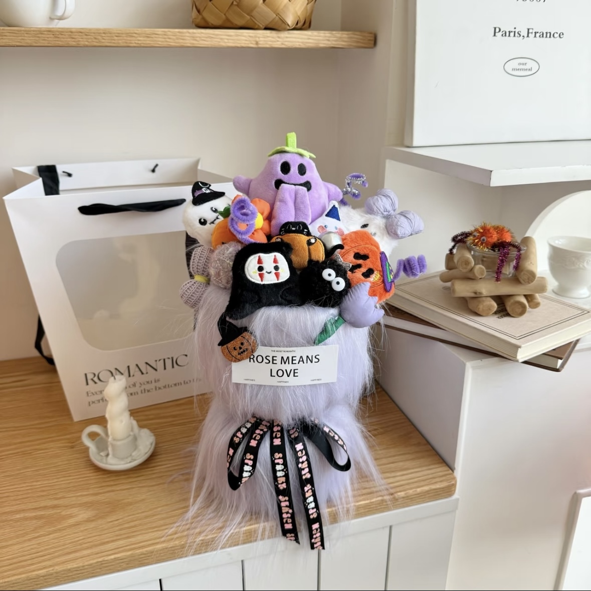 Hug bucket doll bouquet plush toy Halloween weird can be customized