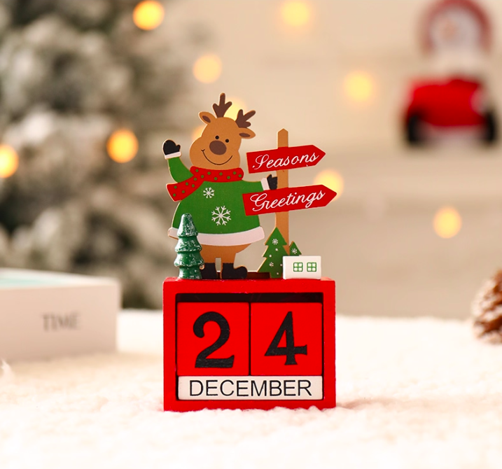 2025 Christmas DIY Advent Calendar Decor Table Ornament Gift for Holiday