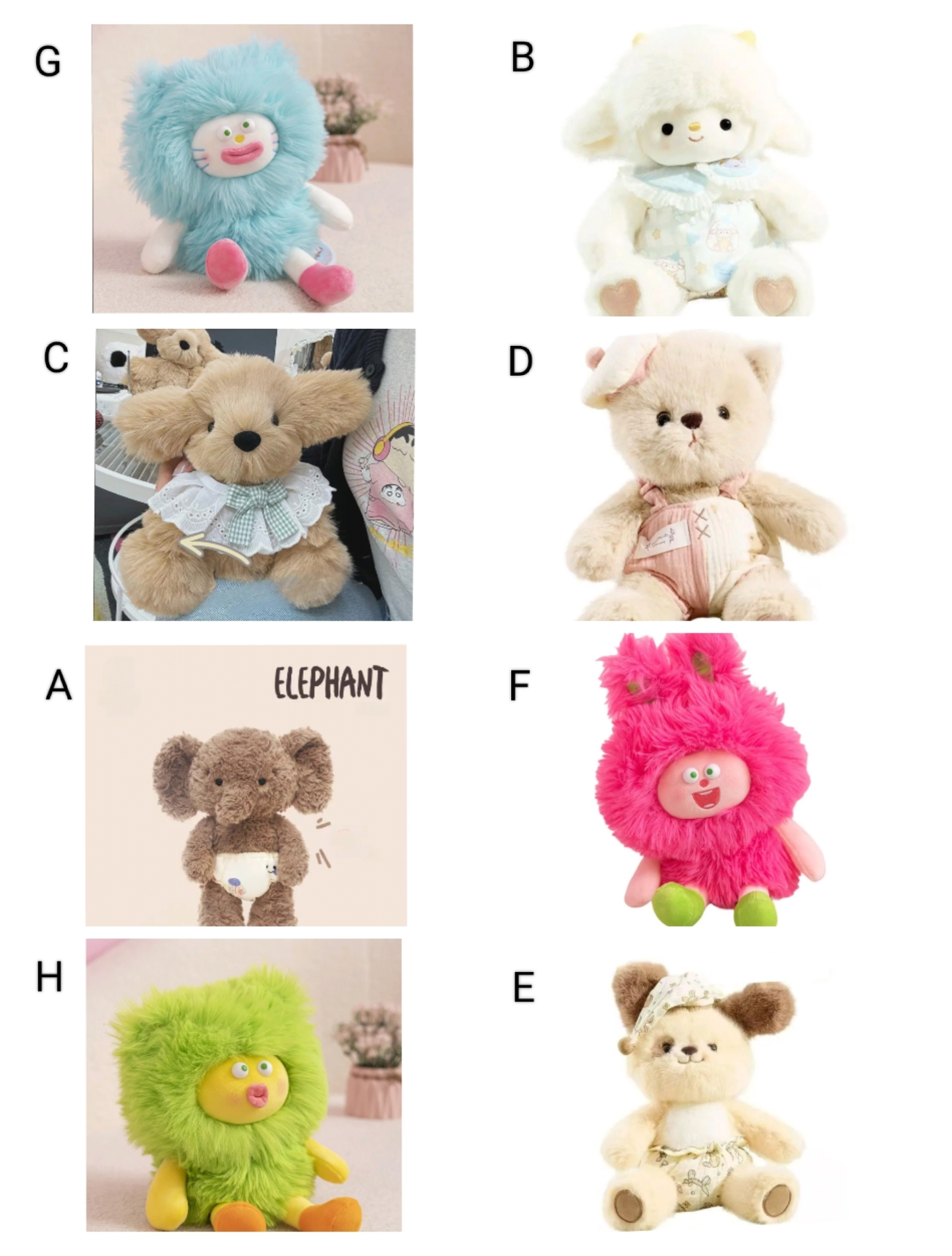 8 pcs Custom Plush Flower Bouquet DIY Kit Build Your Own Stuffed Animal Arrangement Adorable Handmade Gift In-store plush toys