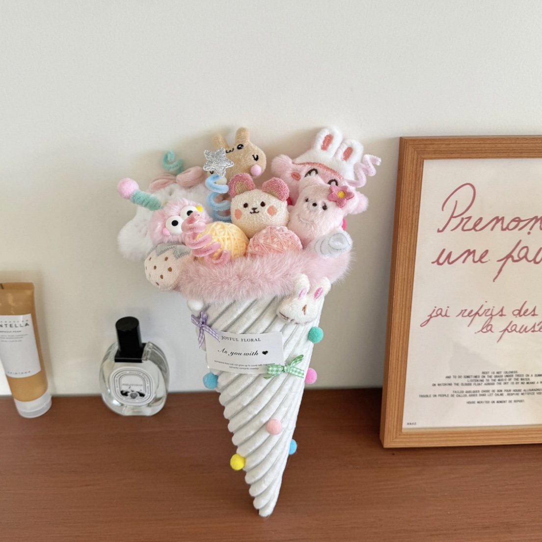 Ice Cream Hug Bucket Doll Bouquet Dolls Cartoon Plush Toys Creative Custom gift