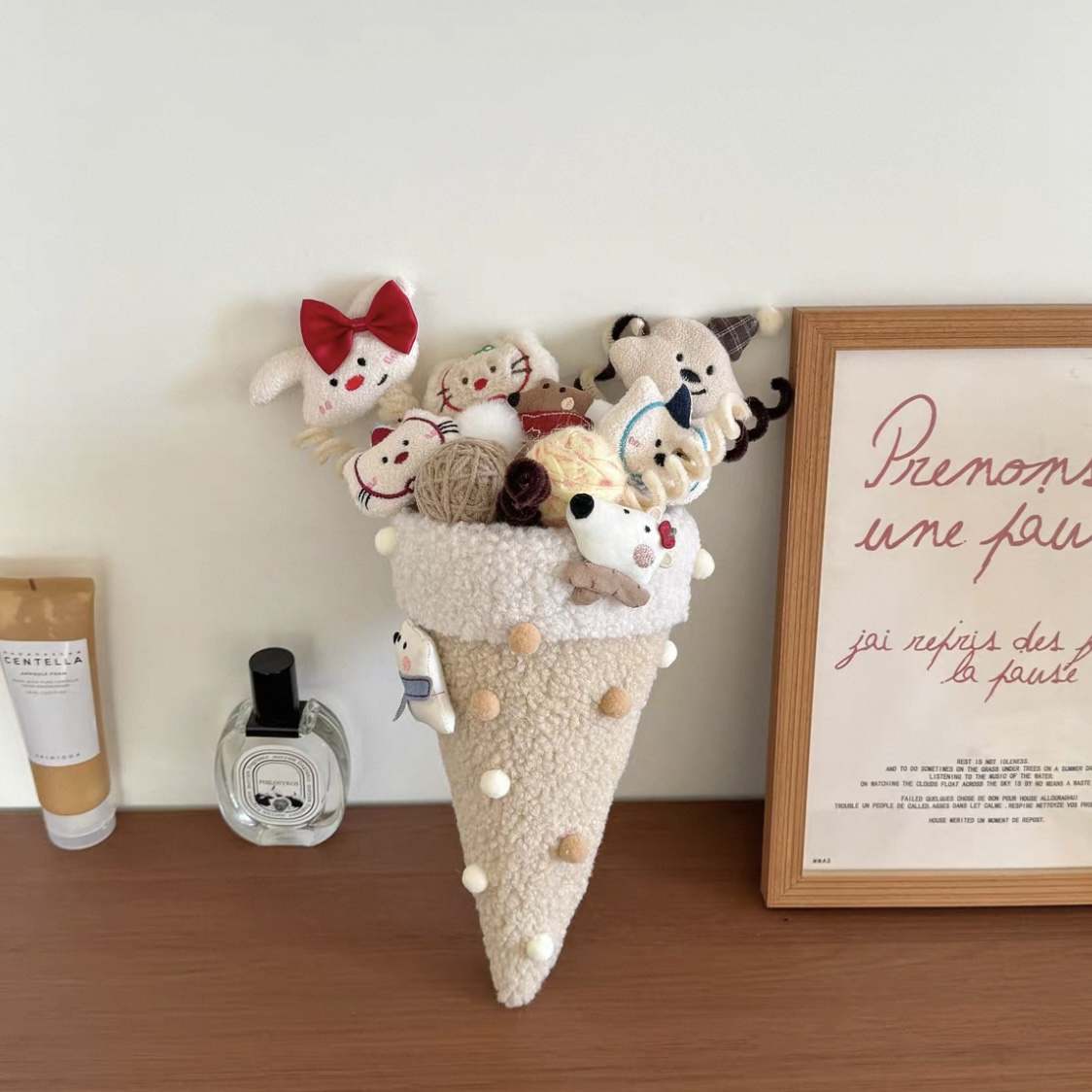 Ice Cream Hug Bucket Doll Bouquet Dolls Cartoon Plush Toys Creative Custom gift