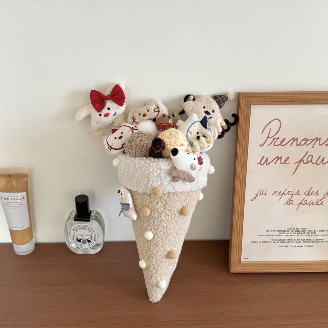 Ice Cream Hug Bucket Doll Bouquet Dolls Cartoon Plush Toys Creative Custom gift