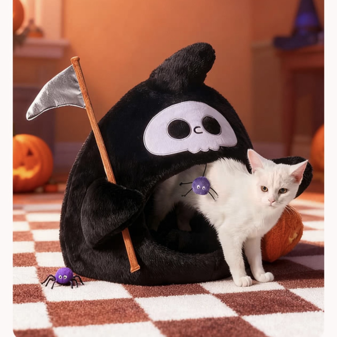 Halloween Little Ghost Nest Pet Magic House Pumpkin Pillow Spider Hanging Ball