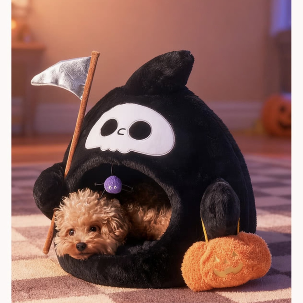 Halloween Little Ghost Nest Pet Magic House Pumpkin Pillow Spider Hanging Ball