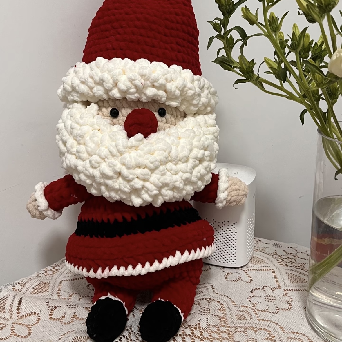 Christmas Crochet Doll Santa Claus Handmade Gift Holiday Accessories Stuffed Dolls
