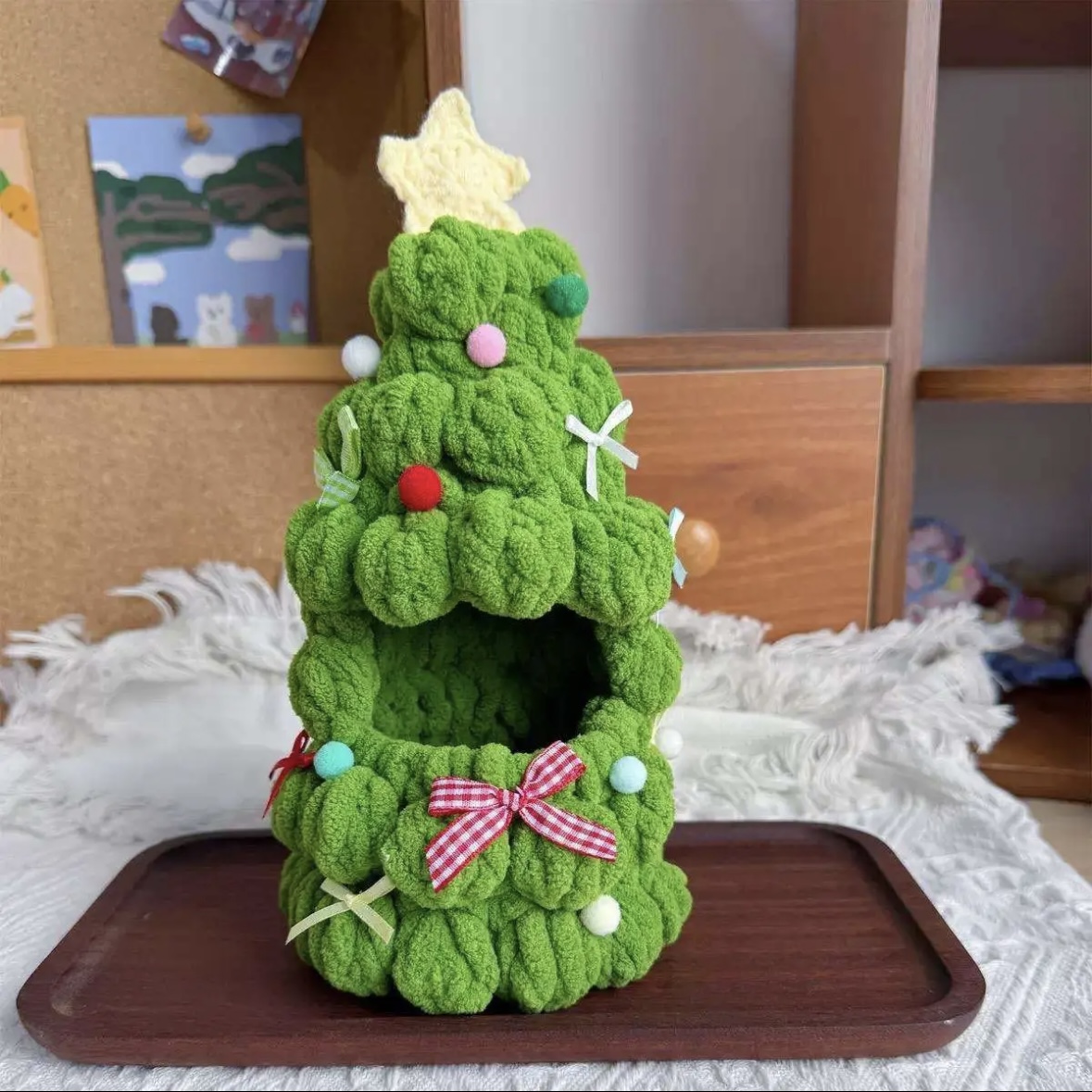 Christmas Tree Doll Clothes Handmade Crochet Decor Creative Ornaments Holiday Gift