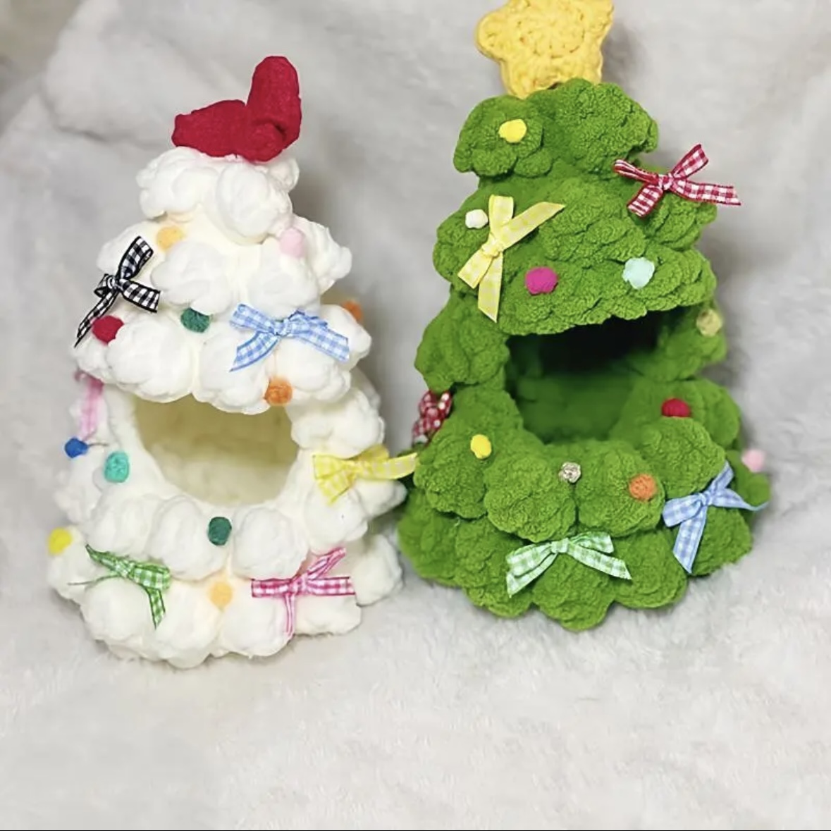 Christmas Tree Doll Clothes Handmade Crochet Decor Creative Ornaments Holiday Gift