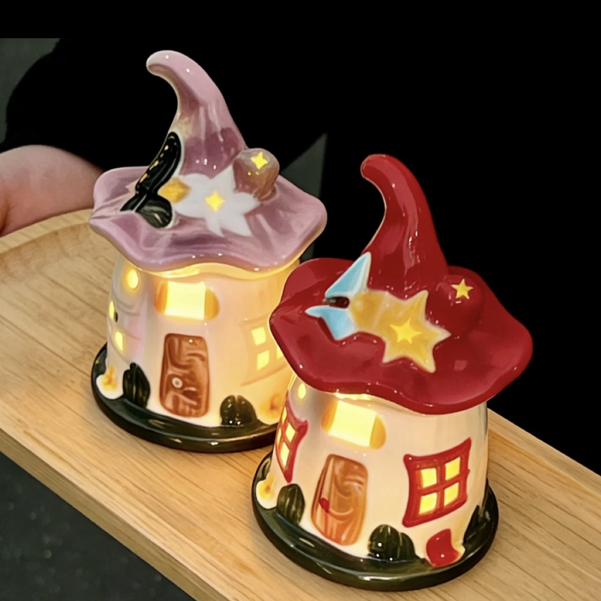 Magic House Night Light Ceramic Handmade Creative Ornaments New Year's Gift Decoration