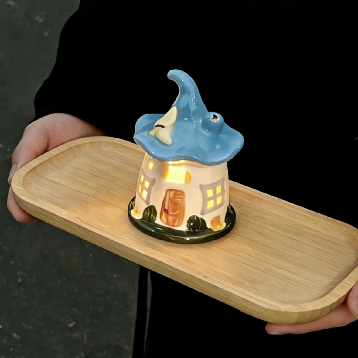 Magic House Night Light Ceramic Handmade Creative Ornaments New Year's Gift Decoration