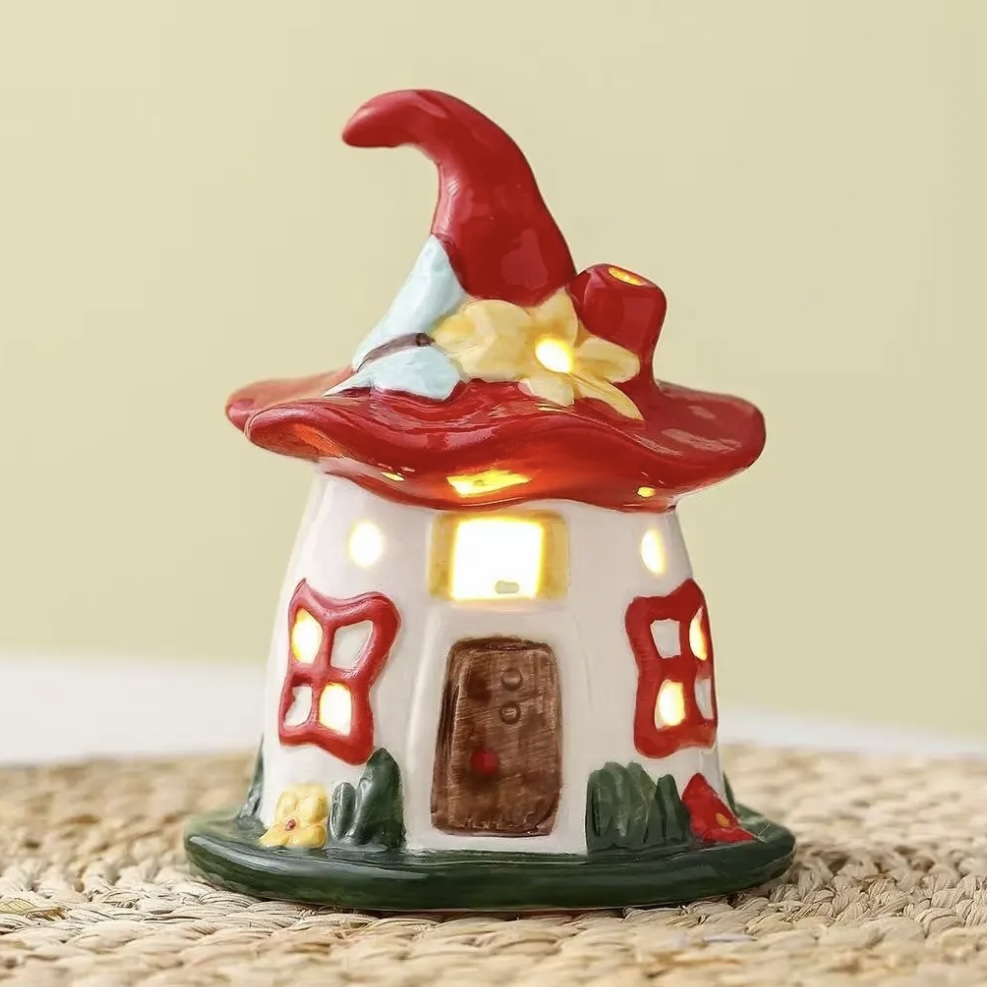Magic House Night Light Ceramic Handmade Creative Ornaments New Year's Gift Decoration