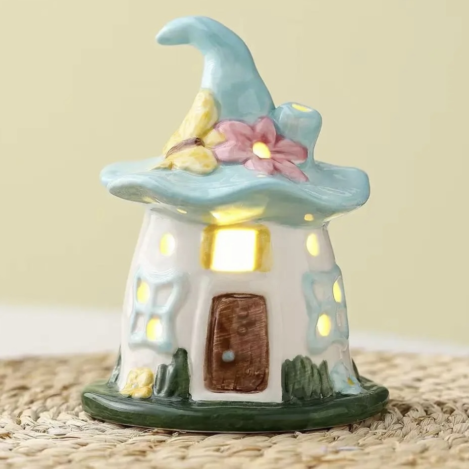 Magic House Night Light Ceramic Handmade Creative Ornaments New Year's Gift Decoration