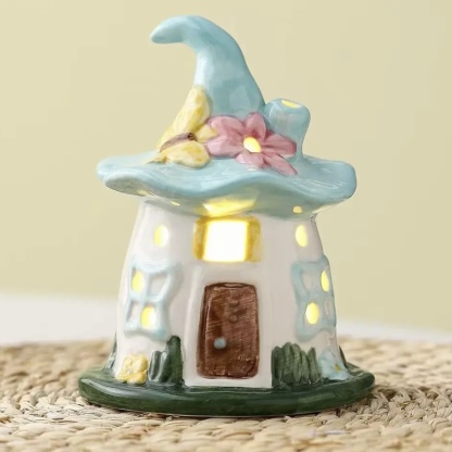 Magic House Night Light Ceramic Handmade Creative Ornaments New Year's Gift Decoration