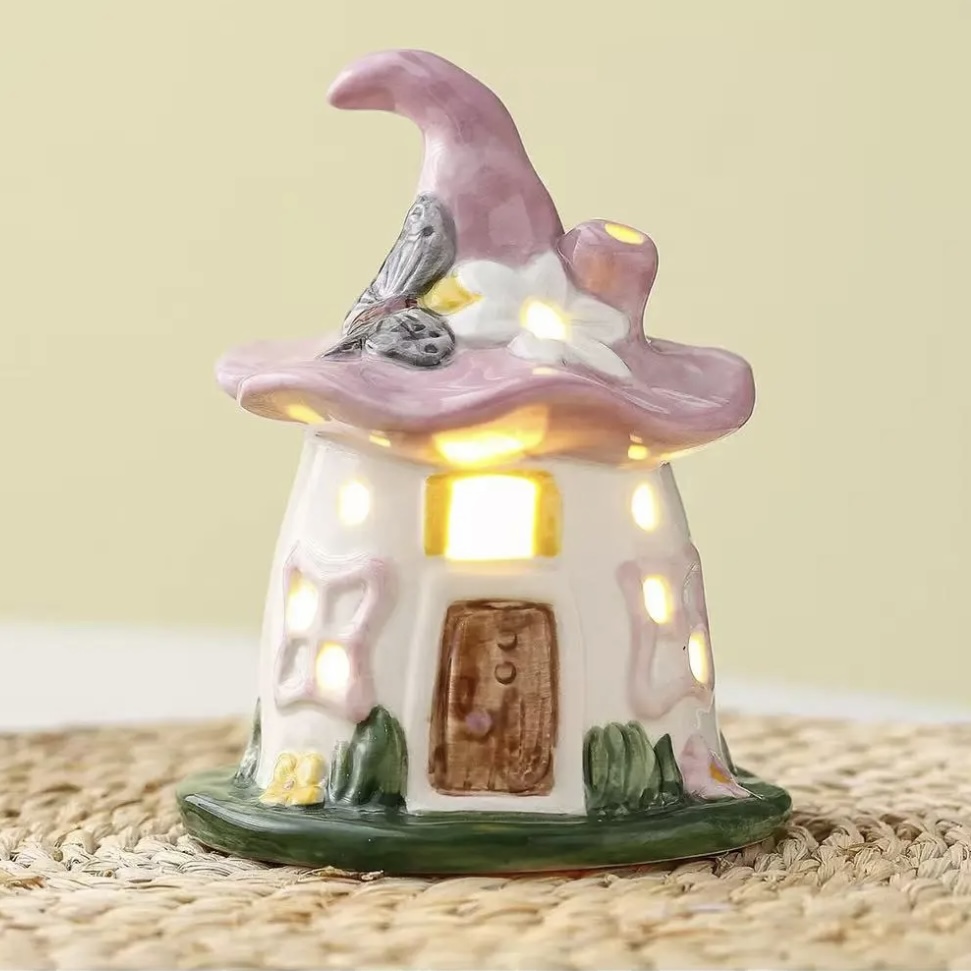 Magic House Night Light Ceramic Handmade Creative Ornaments New Year's Gift Decoration