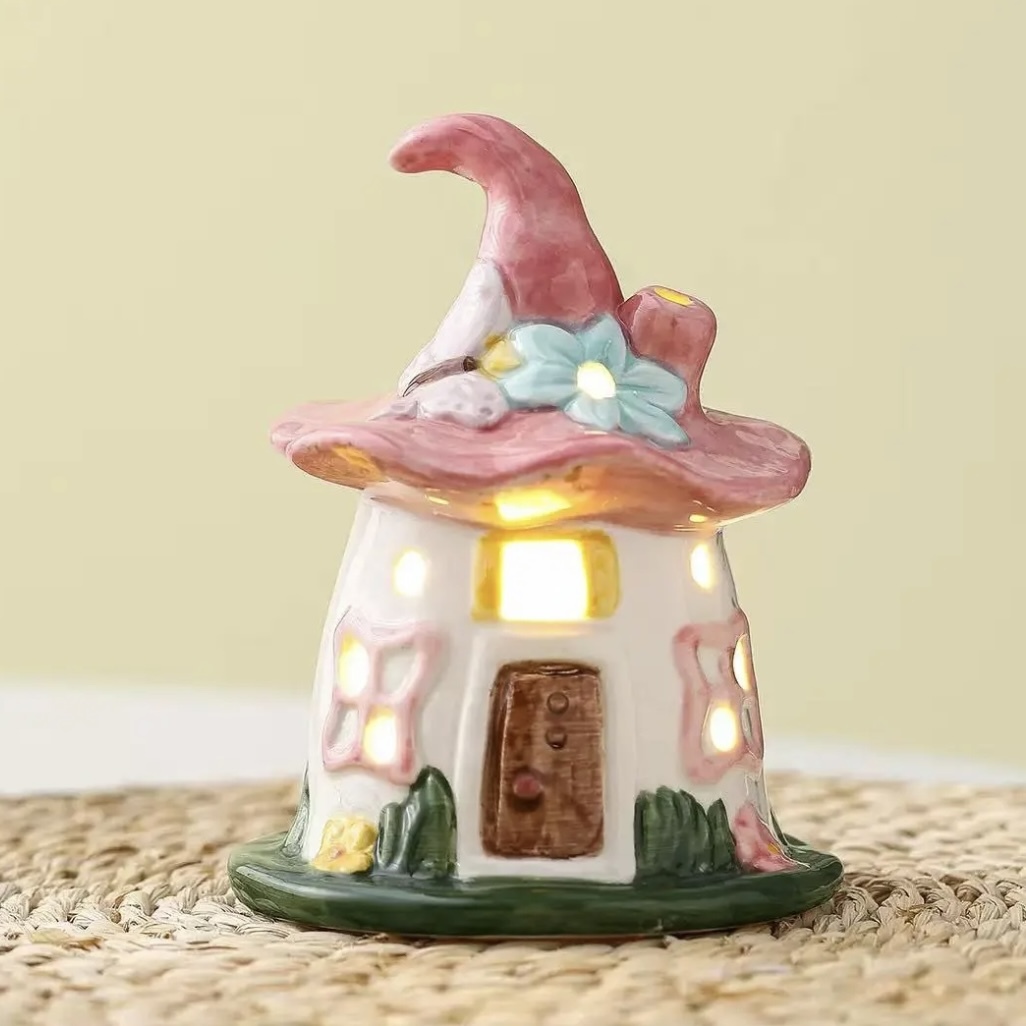 Magic House Night Light Ceramic Handmade Creative Ornaments New Year's Gift Decoration
