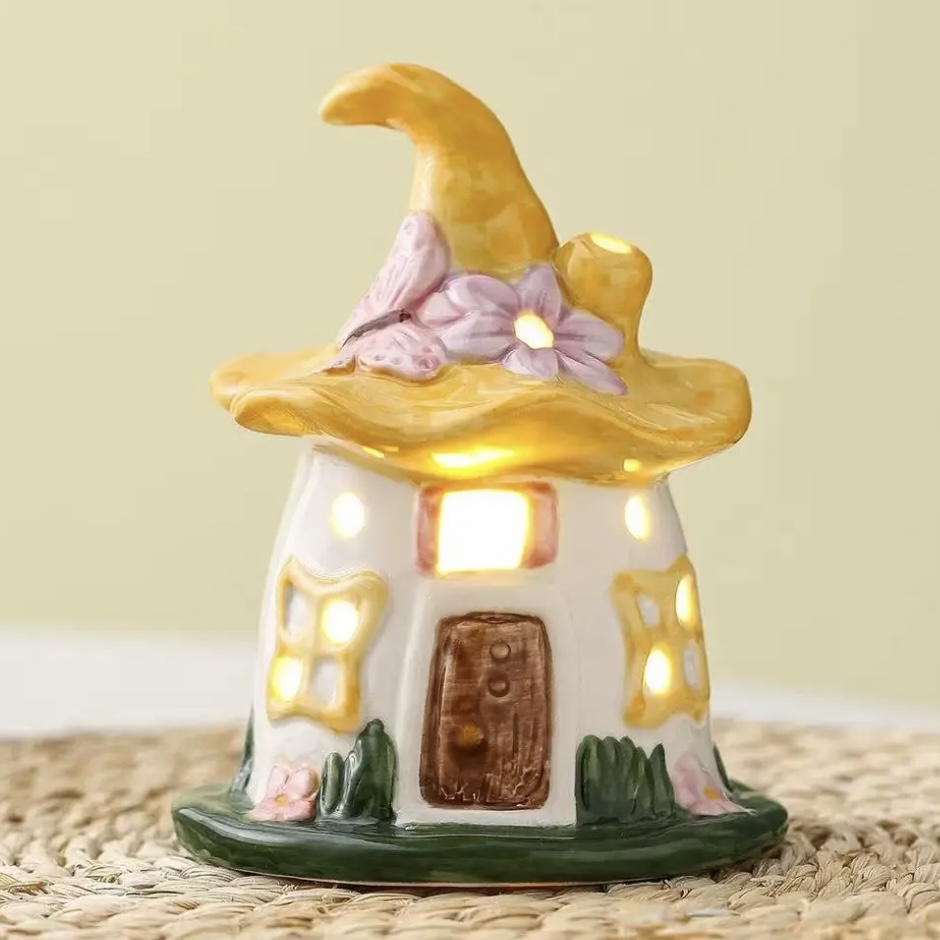 Magic House Night Light Ceramic Handmade Creative Ornaments New Year's Gift Decoration