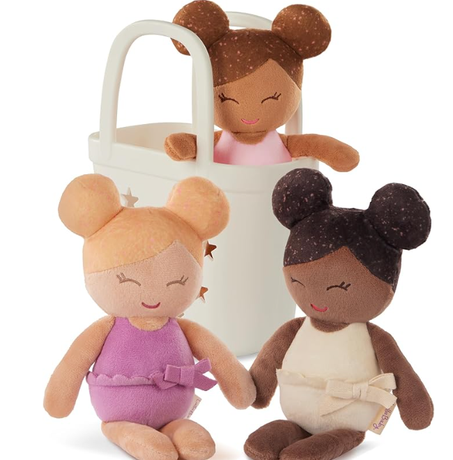 Bath dolls 3 Pieces Set of Soft Plush Dolls for Real Water Play Tub Toys Bath Yoy Bundle Waterproof Toys