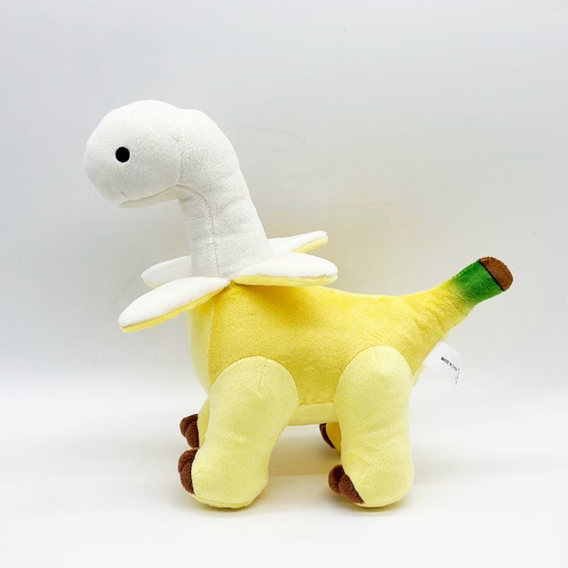 Banana Dinosaur Plush Toy Refuse Anxiety Plushie Brontosaurus Stuffed Animal Soft Banana Dino Toy Weighted Plushies