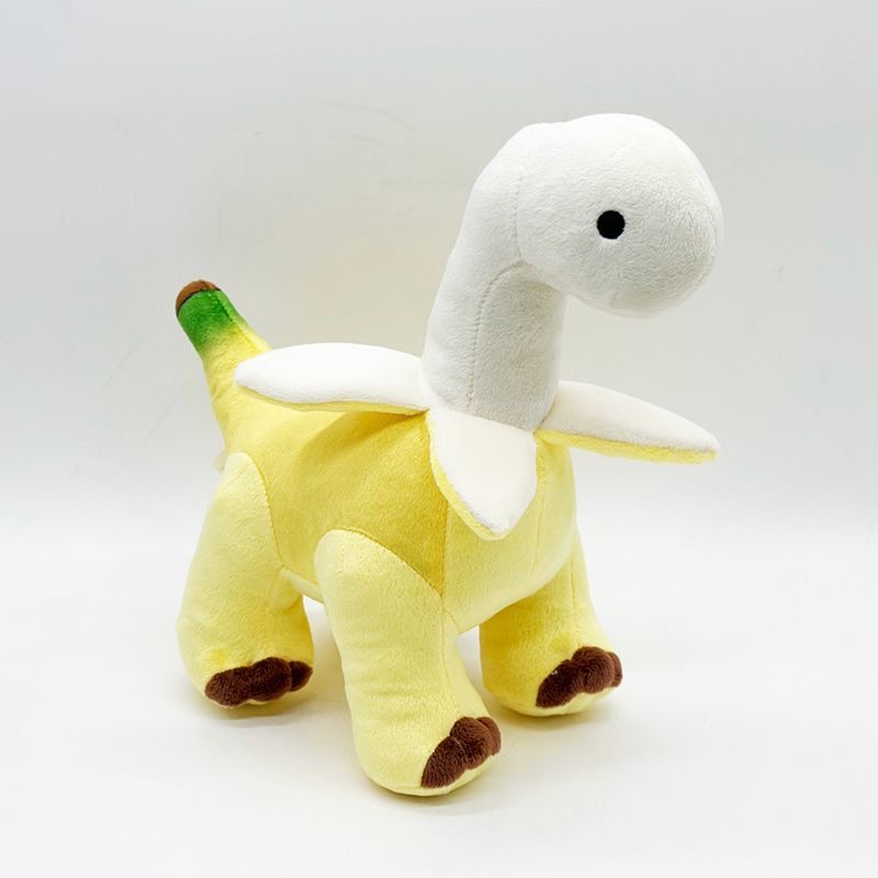 Banana Dinosaur Plush Toy Refuse Anxiety Plushie Brontosaurus Stuffed Animal Soft Banana Dino Toy Weighted Plushies