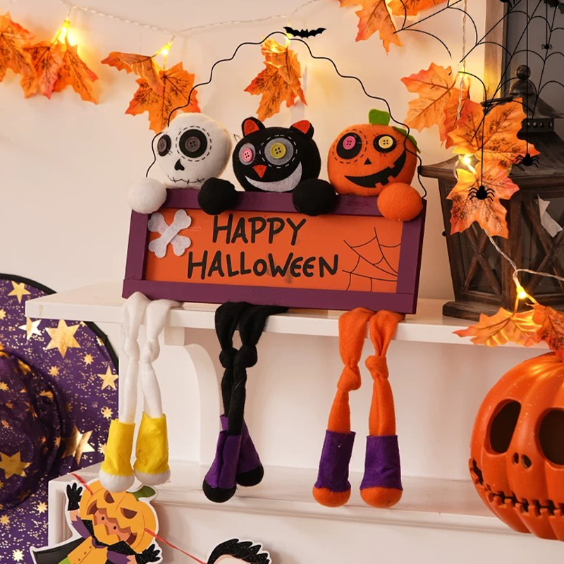 16 inch Halloween Decor Pumpkin Hanging Ghost Pendant Wall Decoration