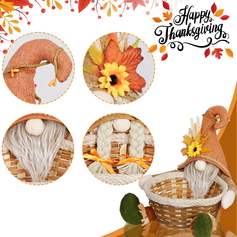 Handwoven Harvest Festival Candy Basket Couple 2 Pack 