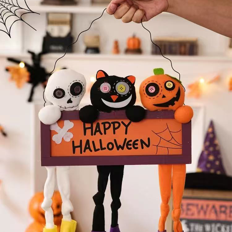 16 inch Halloween Decor Pumpkin Hanging Ghost Pendant Wall Decoration