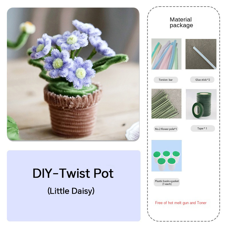 Handmade Cloth Flowers DIY Material Bouquet Weaving and Making Floral Fabric Gift Giving