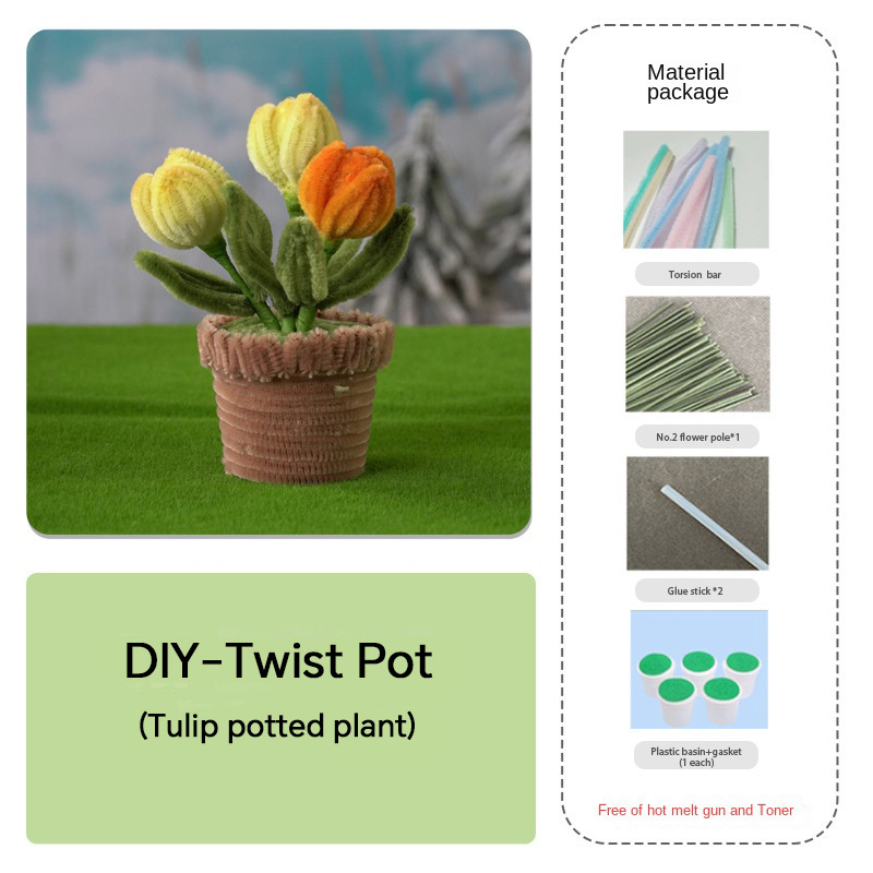 Handmade Cloth Flowers DIY Material Bouquet Weaving and Making Floral Fabric Gift Giving