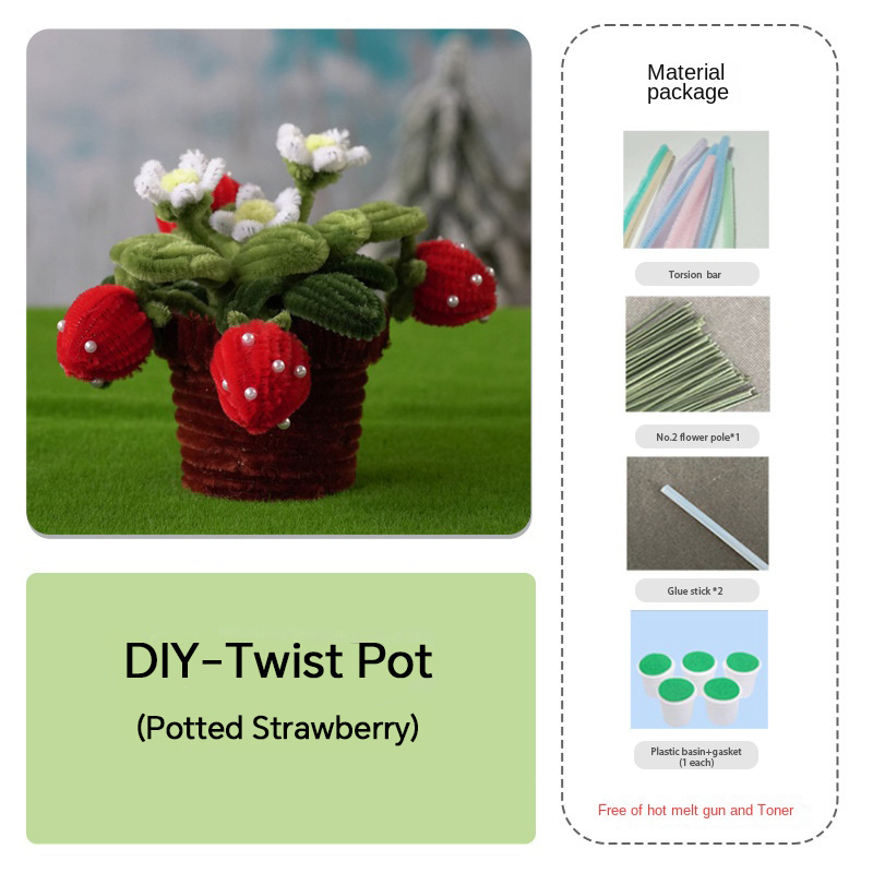 Handmade Cloth Flowers DIY Material Bouquet Weaving and Making Floral Fabric Gift Giving